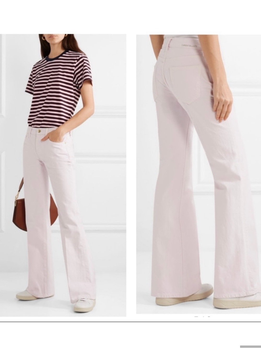 Current/Elliott The Wray Orchid Wide Leg Jeans Sz:30 Barbiecore BohoChic